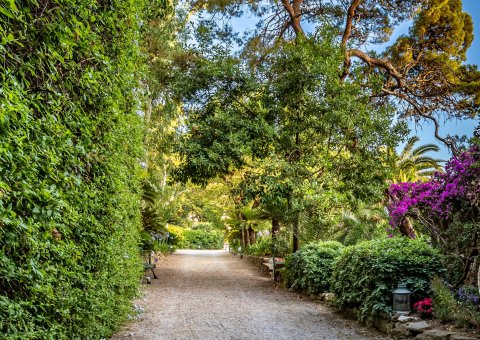 Schlendern Sie durch den großzügigen Garten