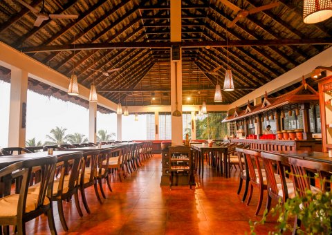 Das Restaurant mit Blick auf den Ozean