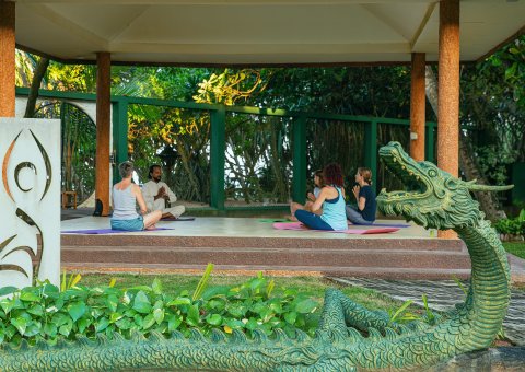 Mit Gleichgesinnten Yoga üben