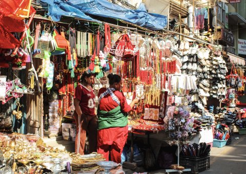 Lebendige Straßen in Kathmandu 