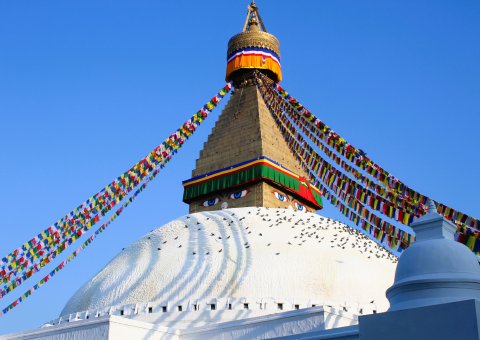 Die Buddha Stupa in Bodnath