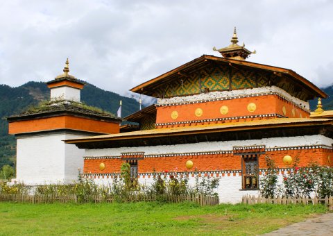 Kloster Jambay Lhakhang in Jakar (Bumthang), Bhutan