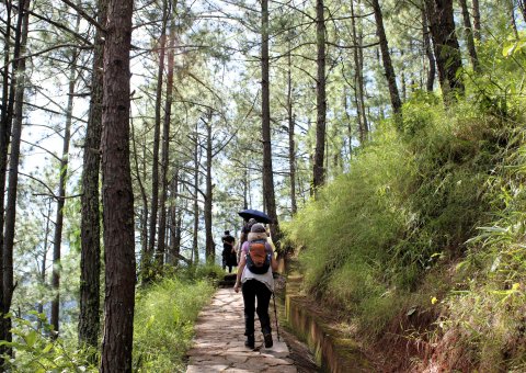 Wanderung zum Khamsum Yulley Namgyal Chorten