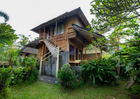 Die gemütliche Villa Manuk mitten im Grünen