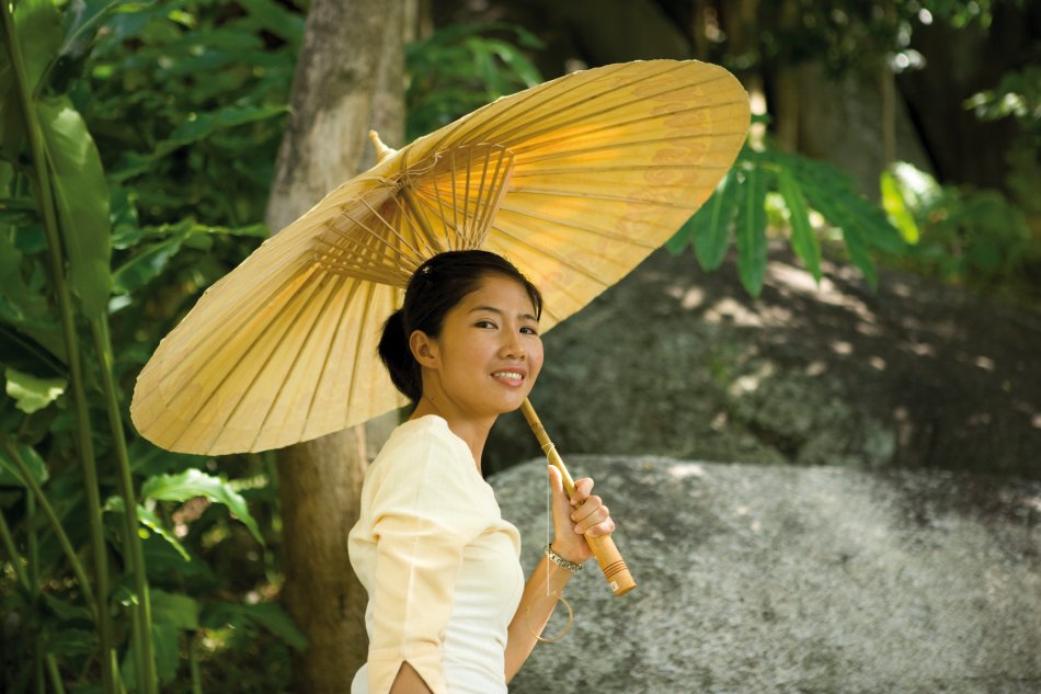 Zufriedenes Lächeln